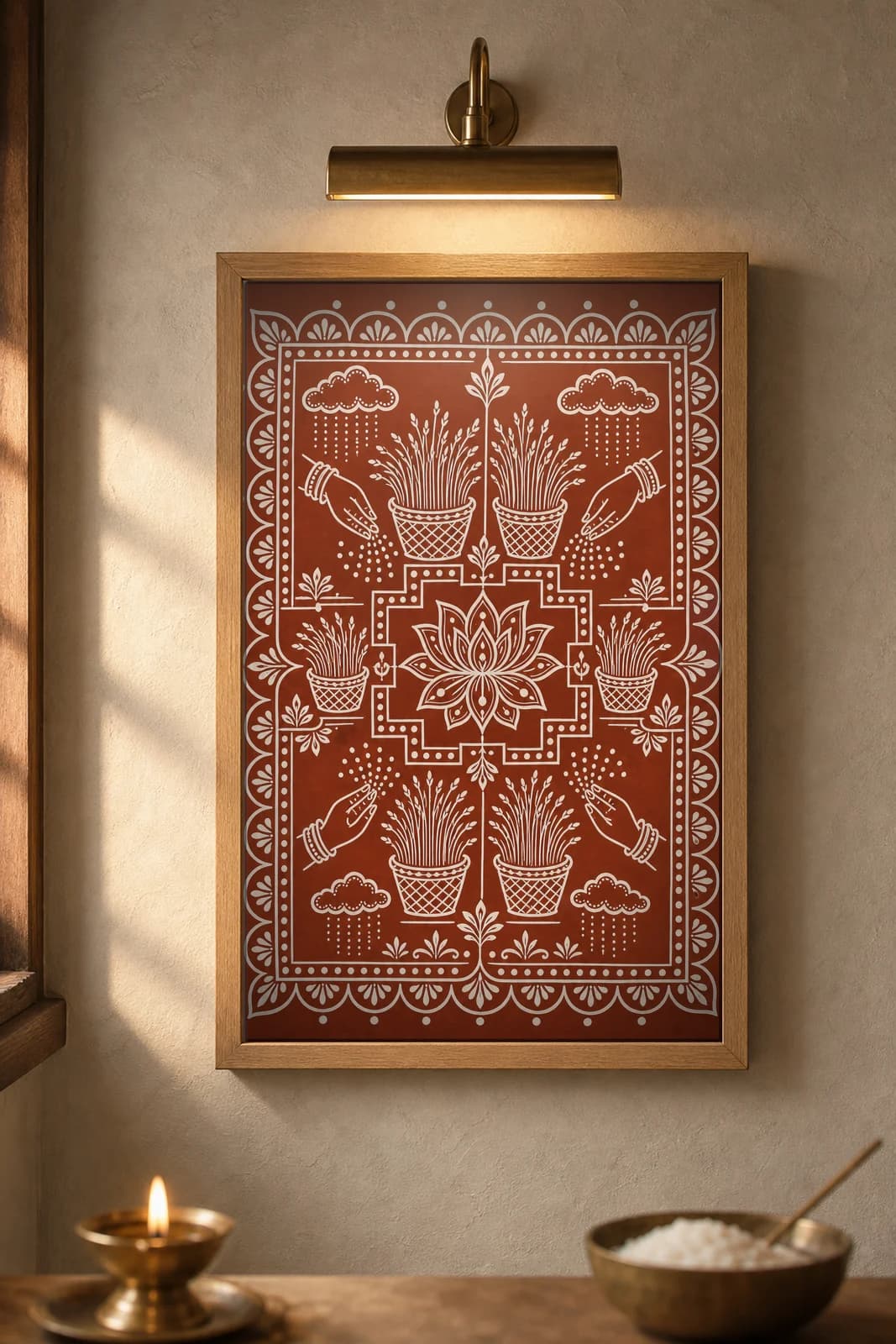 Harela Sowing — framed museum print, Aipan