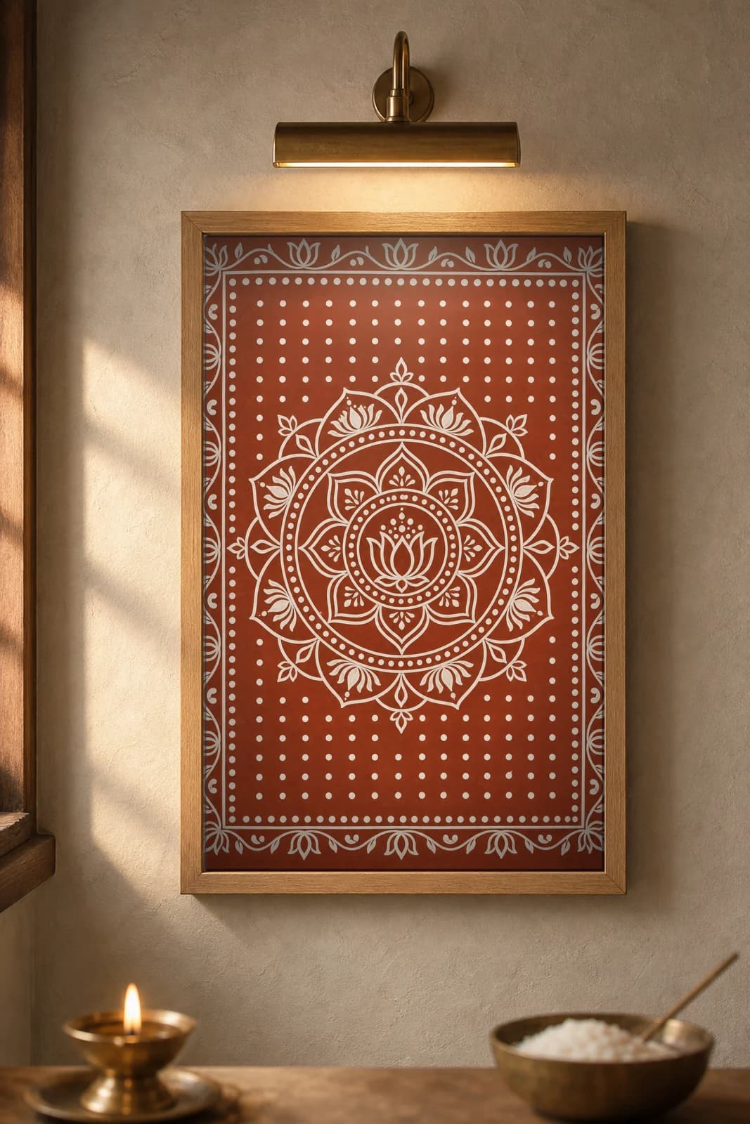 Vasudhara — framed museum print, Aipan