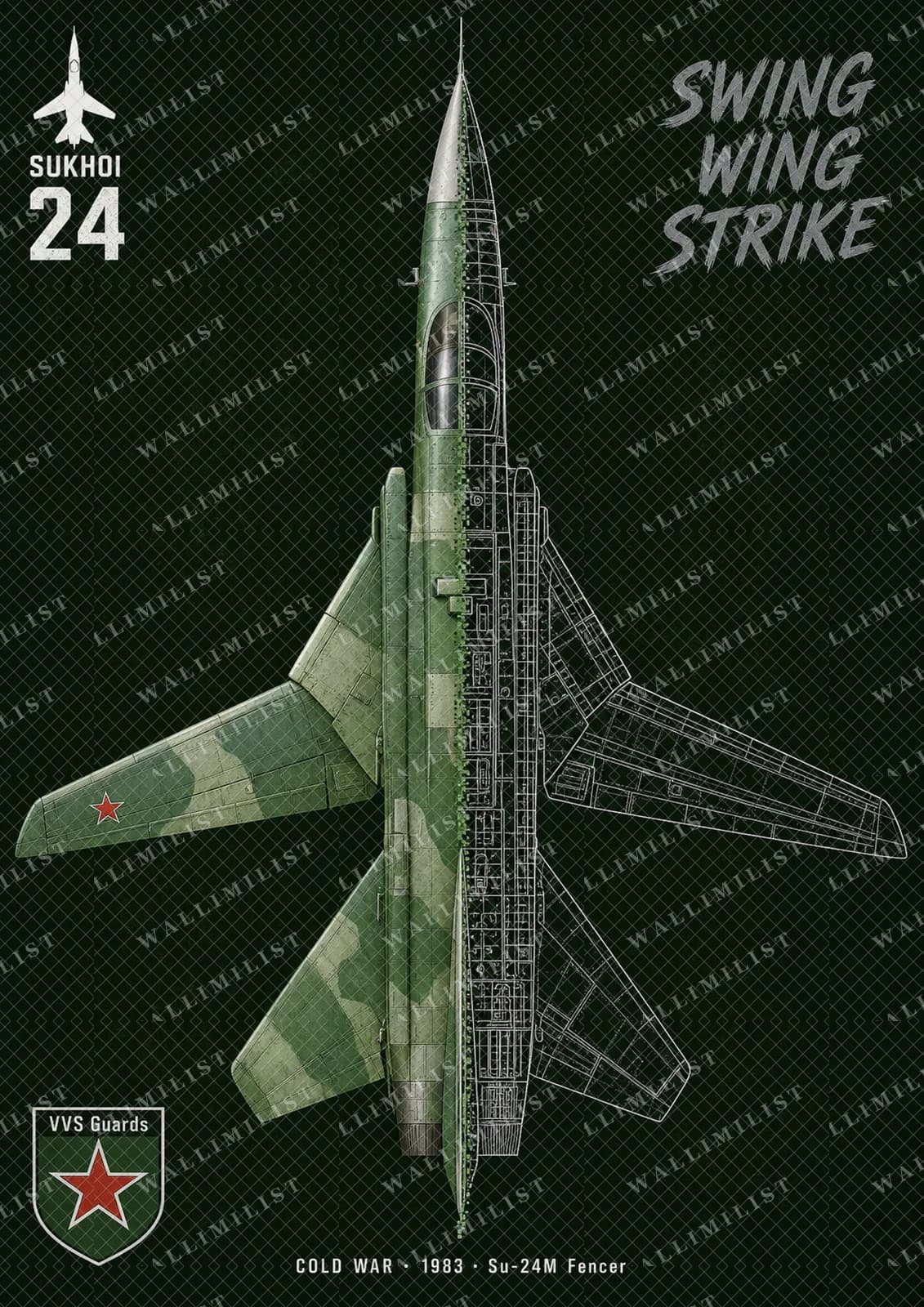 Actual watermarked print of Su-24M Fencer