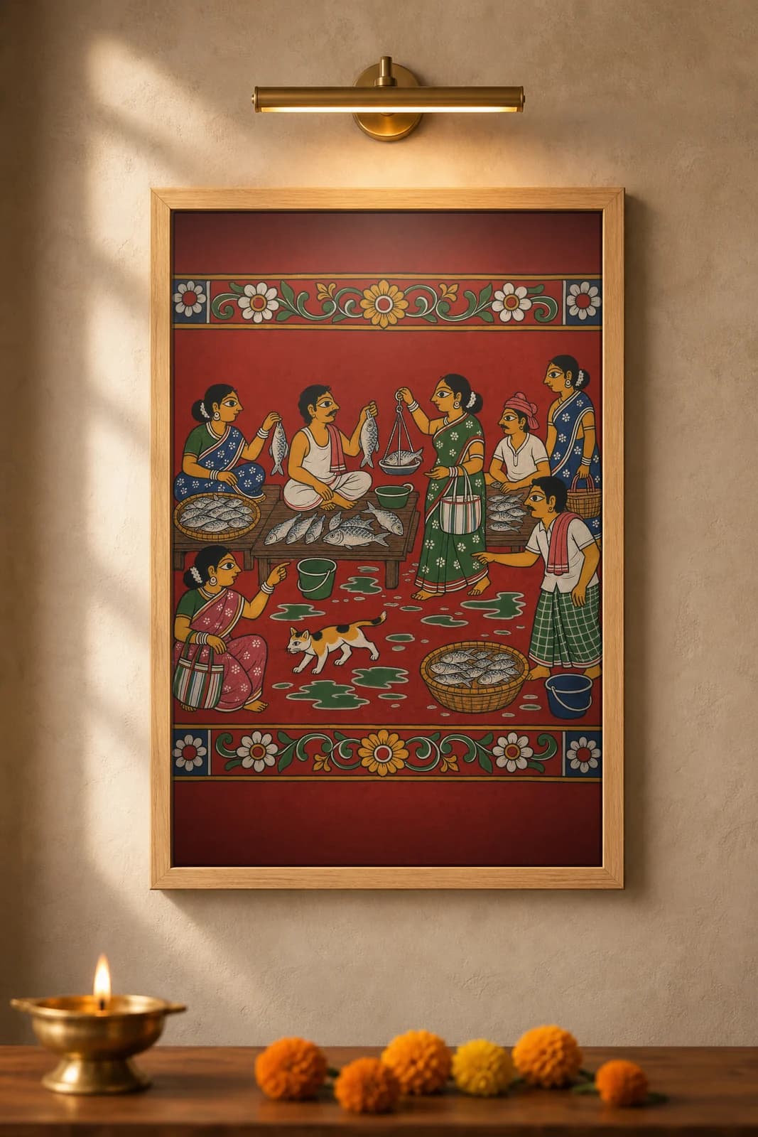 Wet Fish Market — framed museum print, Cheriyal