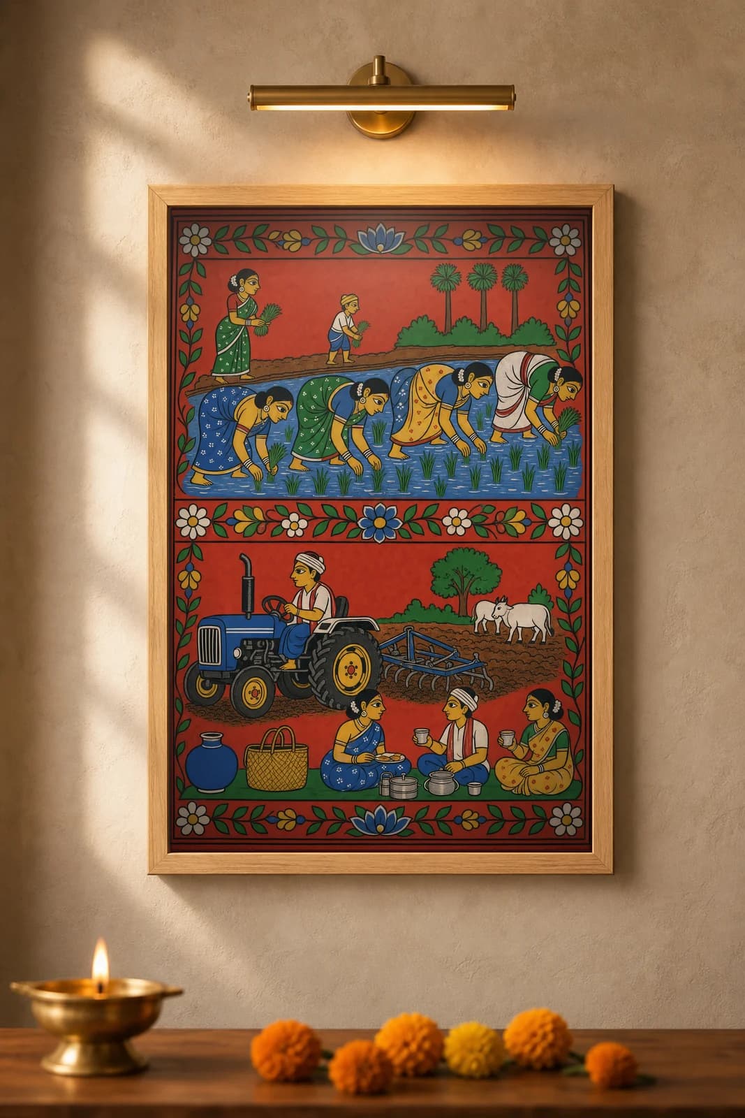 Natu Paddy — framed museum print, Cheriyal