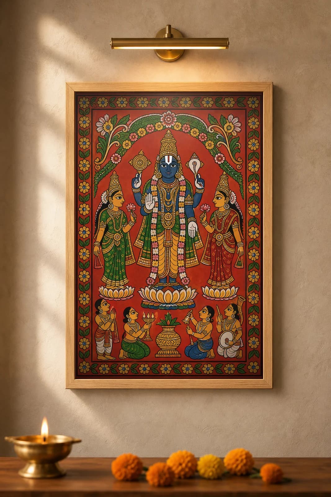 Sri Venkateswara — framed museum print, Cheriyal