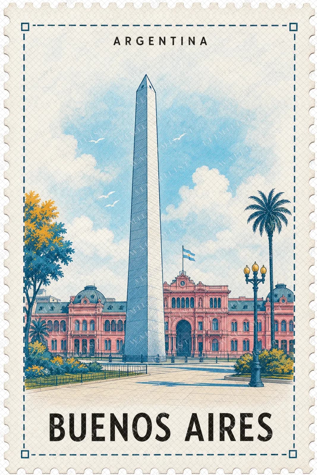 Actual watermarked print of Buenos Aires