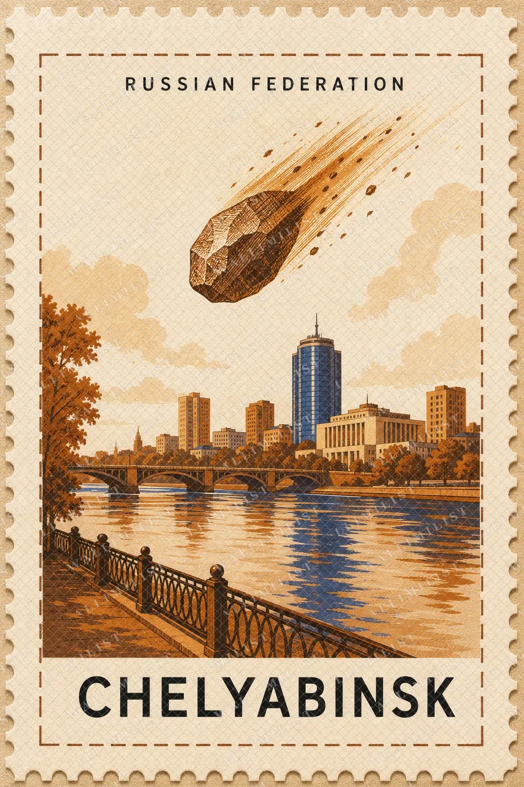 Actual watermarked print of Chelyabinsk