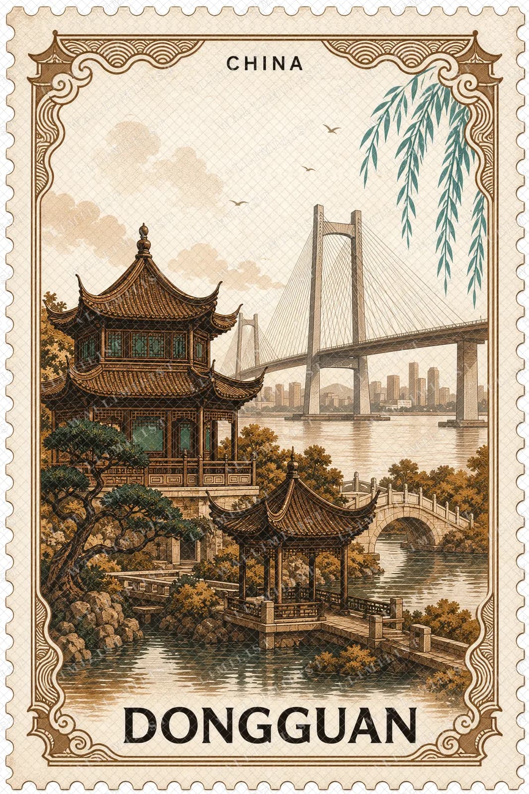 Actual watermarked print of Dongguan