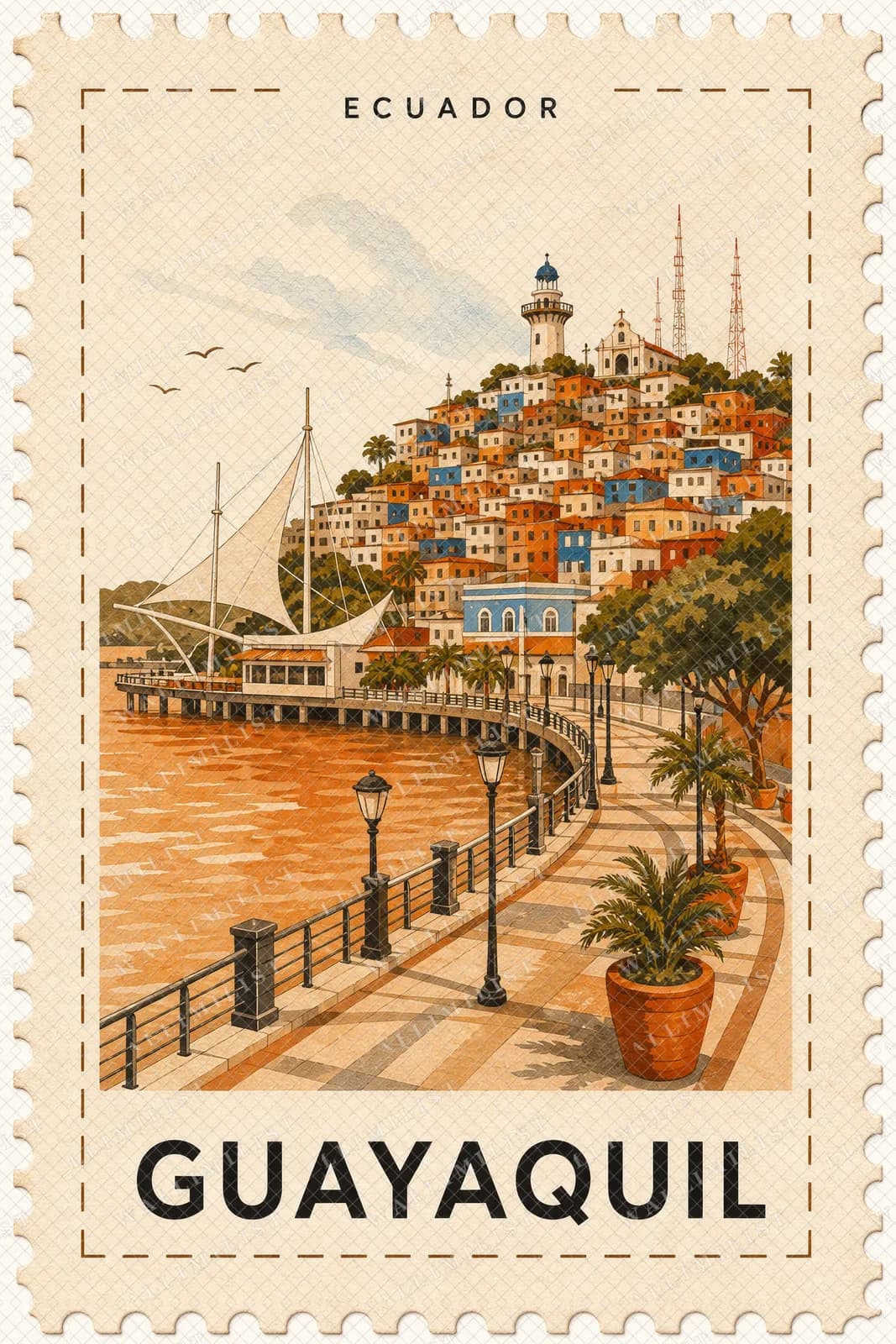 Actual watermarked print of Guayaquil