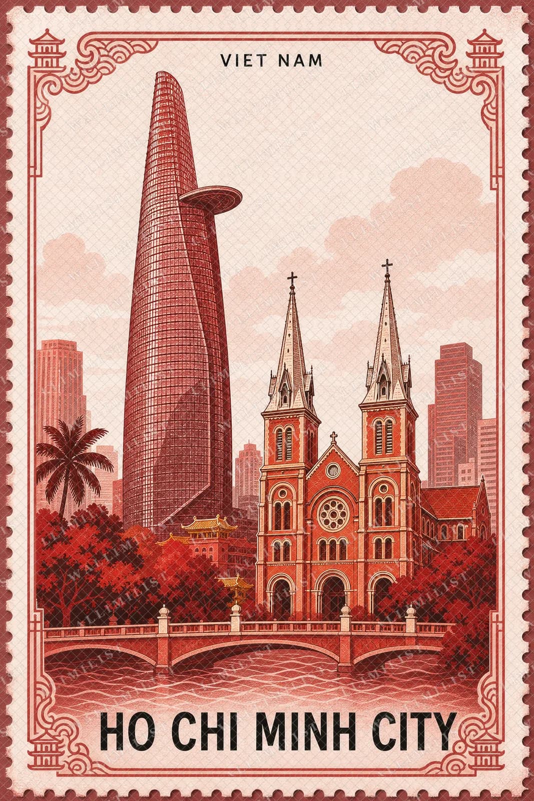 Actual watermarked print of Ho Chi Minh City