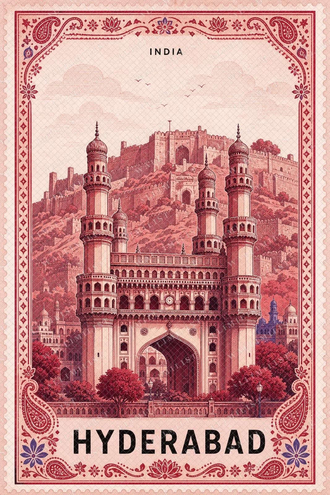 Actual watermarked print of Hyderabad