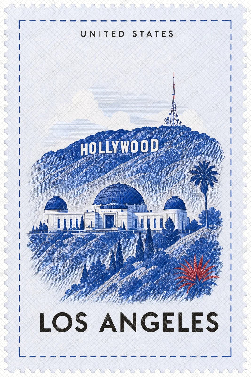 Actual watermarked print of Los Angeles