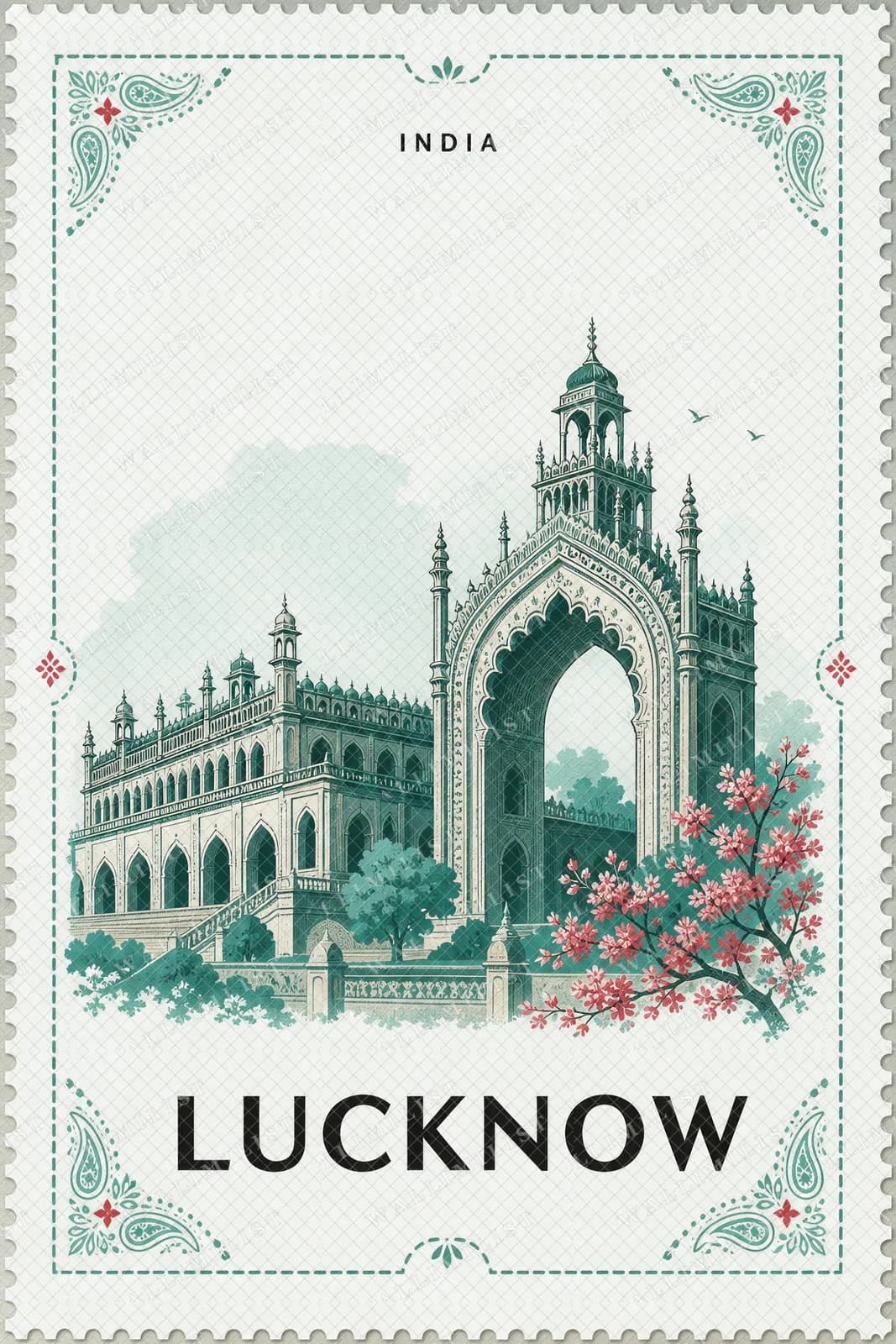 Actual watermarked print of Lucknow
