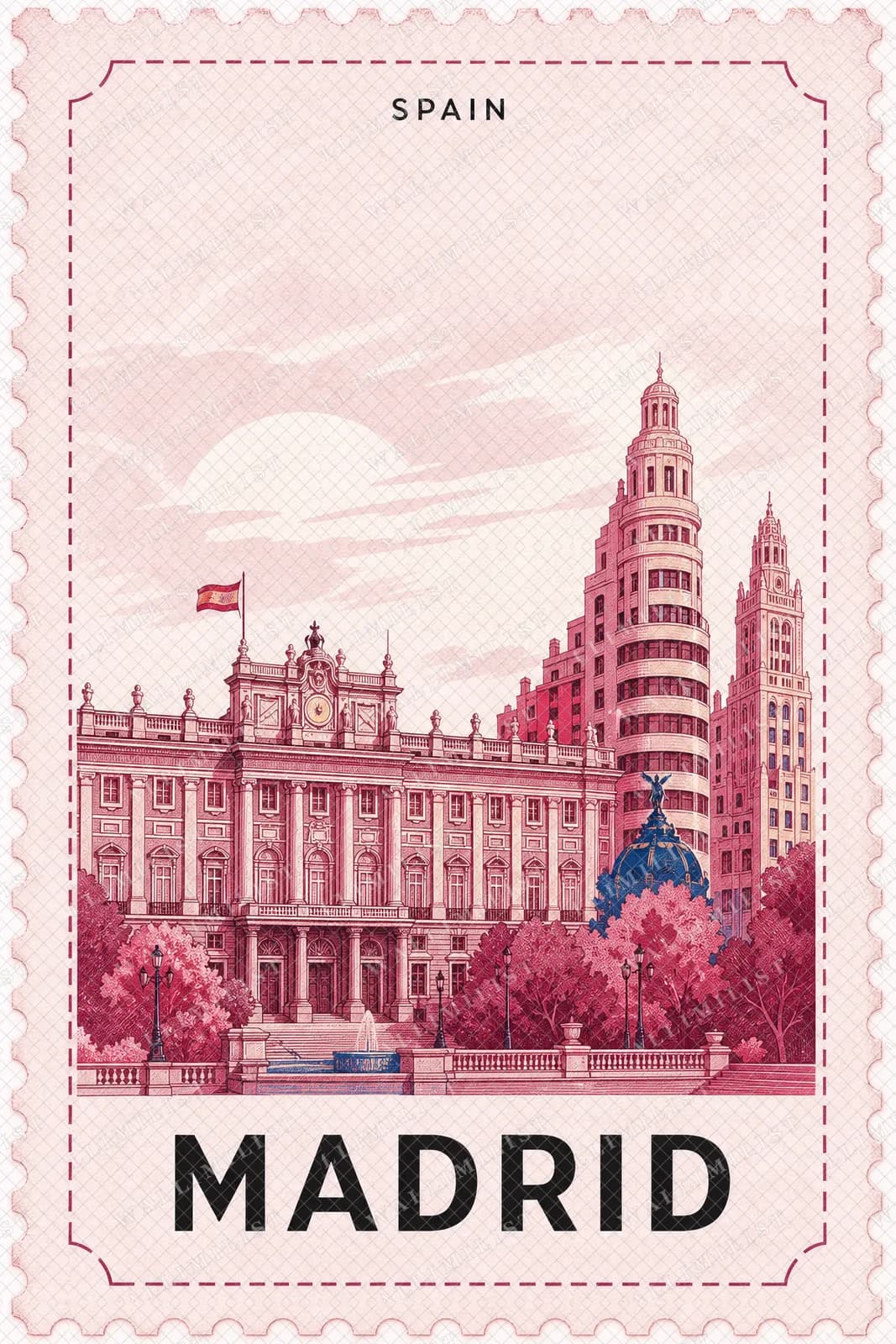Actual watermarked print of Madrid