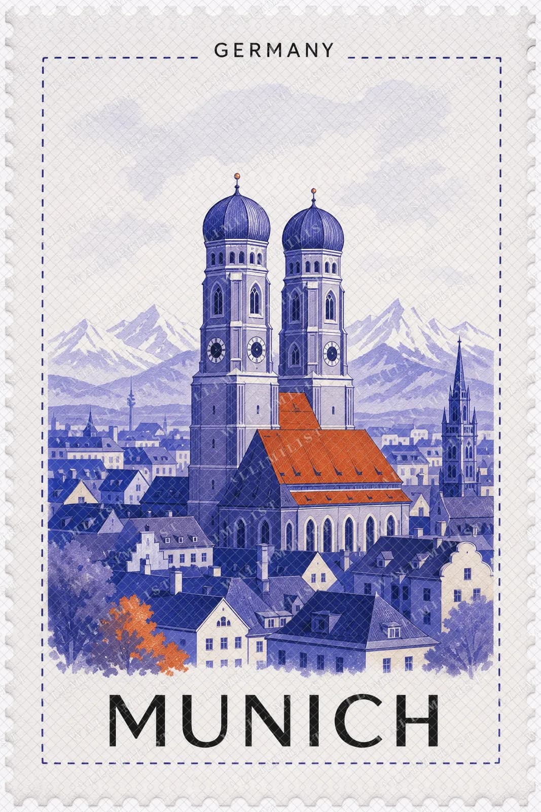 Actual watermarked print of Munich