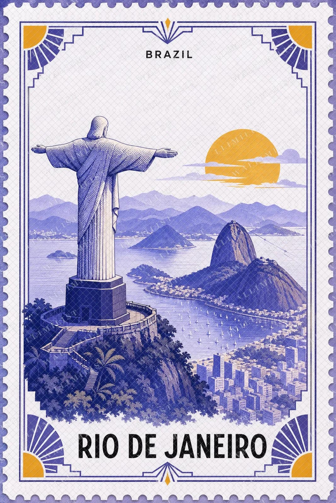 Actual watermarked print of Rio De Janeiro