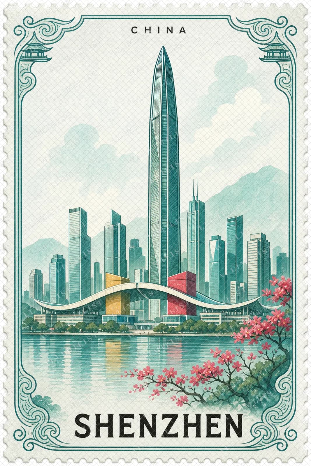 Actual watermarked print of Shenzhen