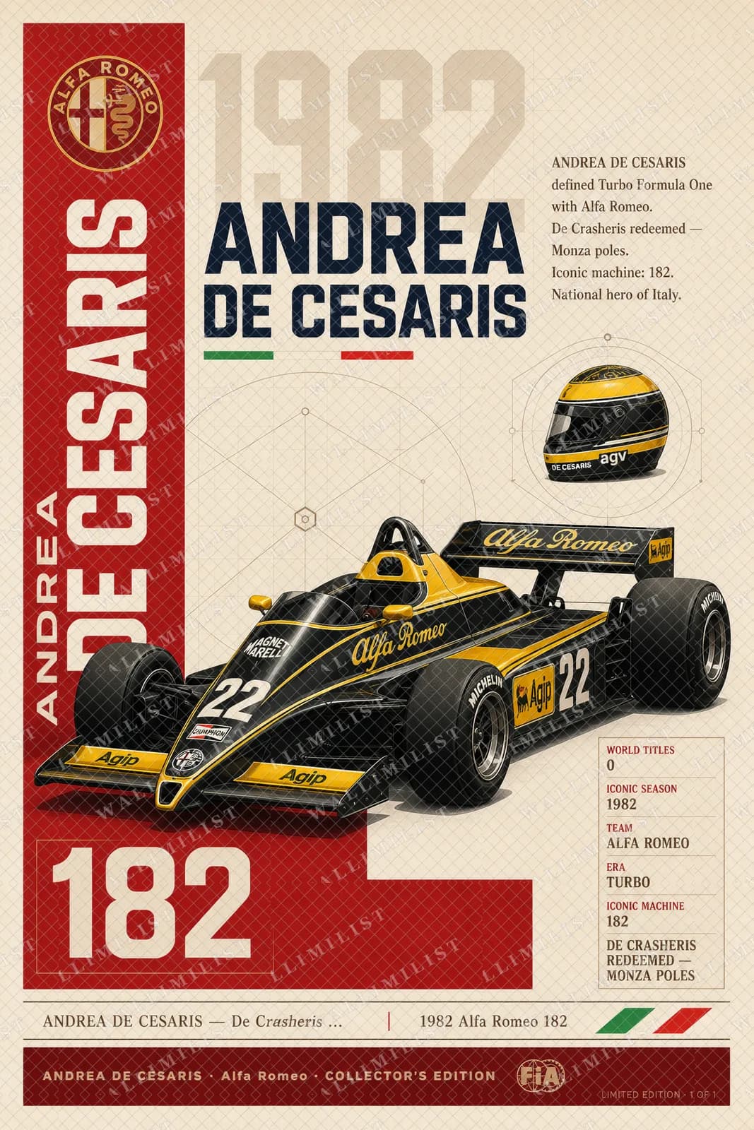Actual watermarked print of Andrea de Cesaris