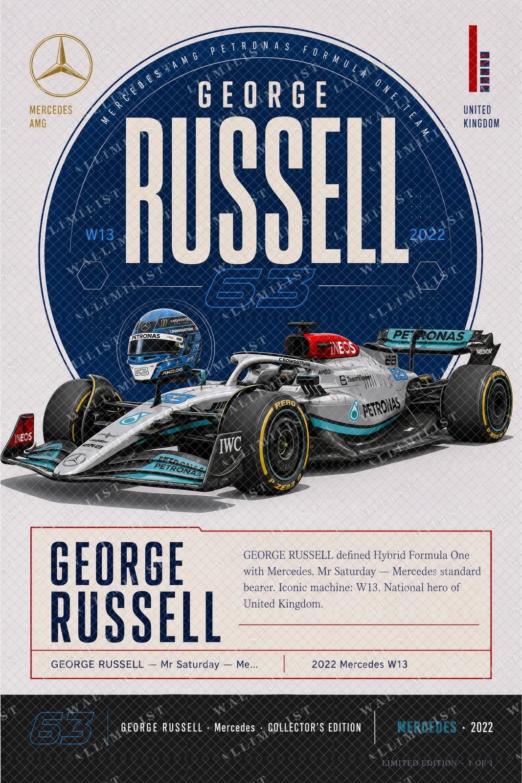 Actual watermarked print of George Russell