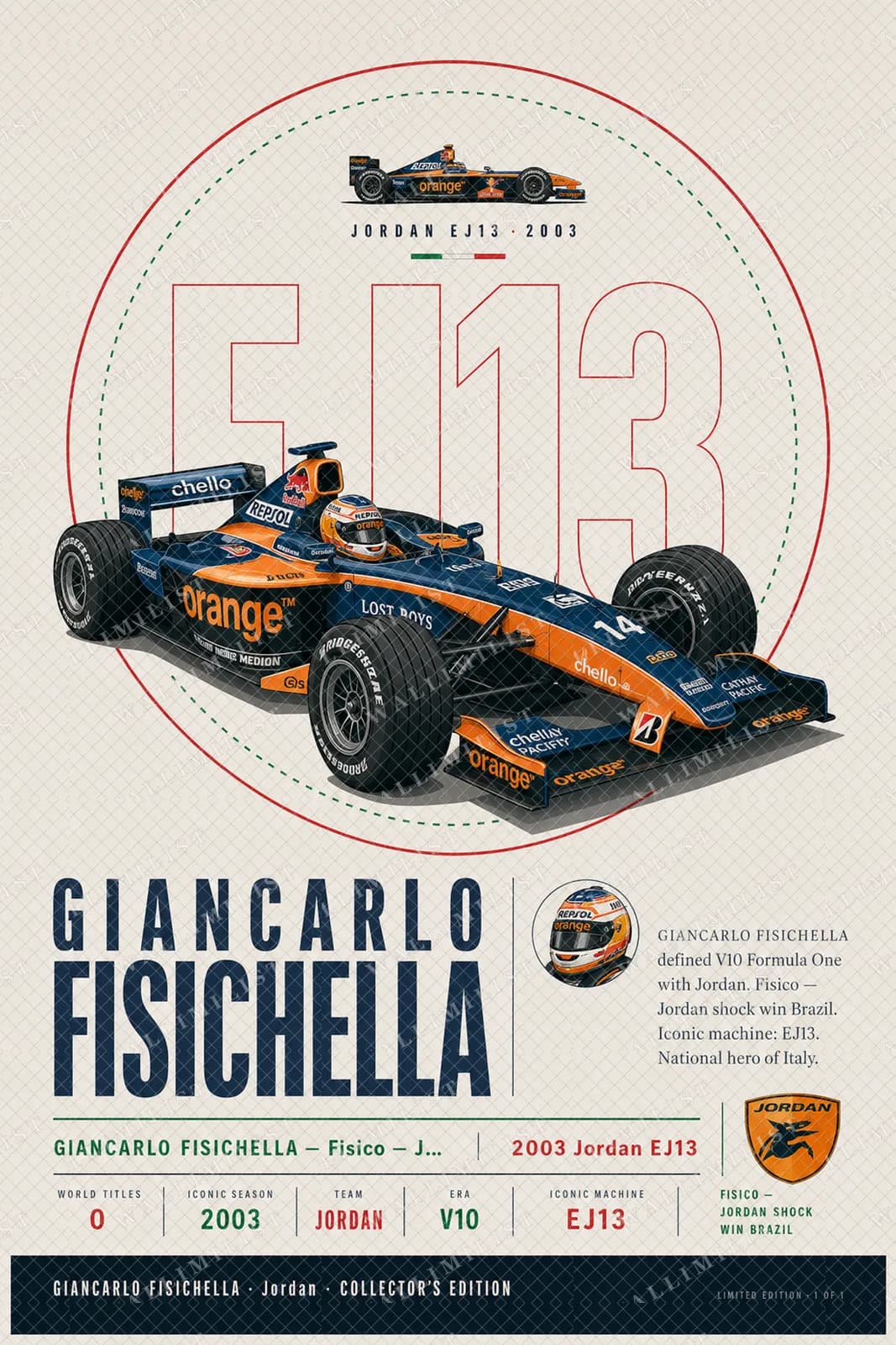 Actual watermarked print of Giancarlo Fisichella