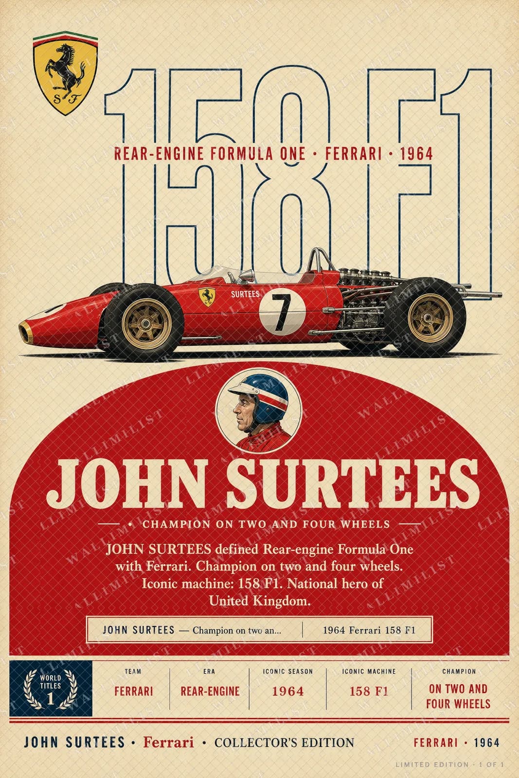 Actual watermarked print of John Surtees