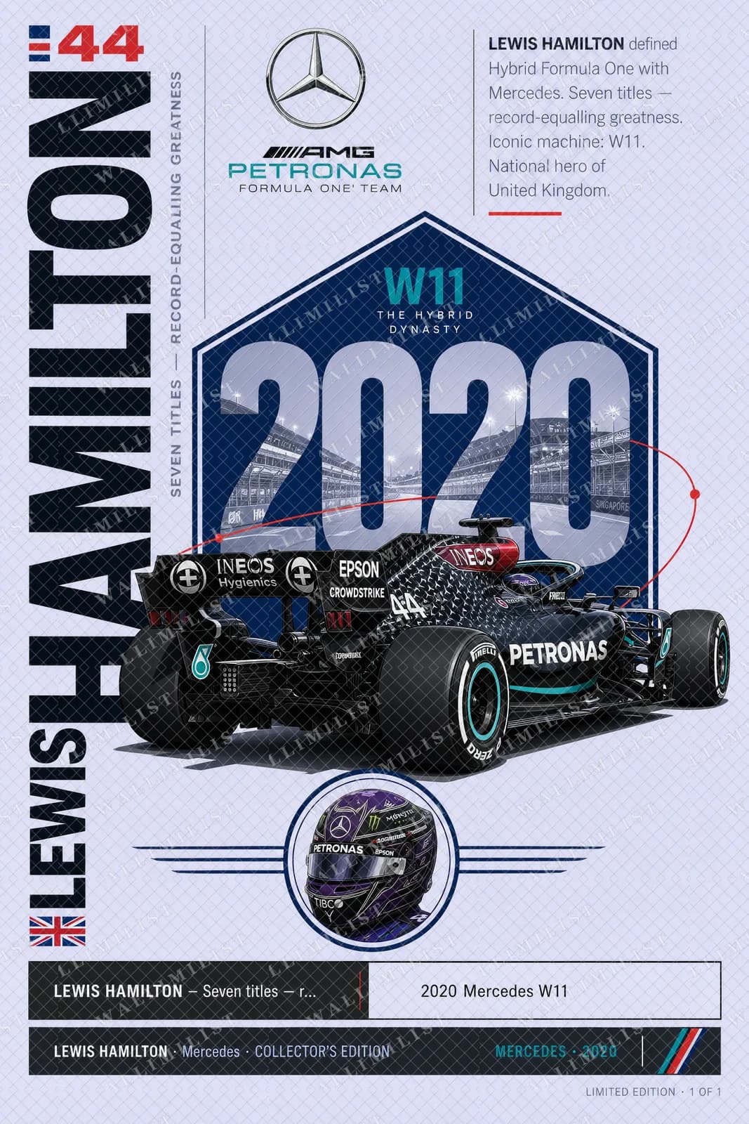 Actual watermarked print of Lewis Hamilton