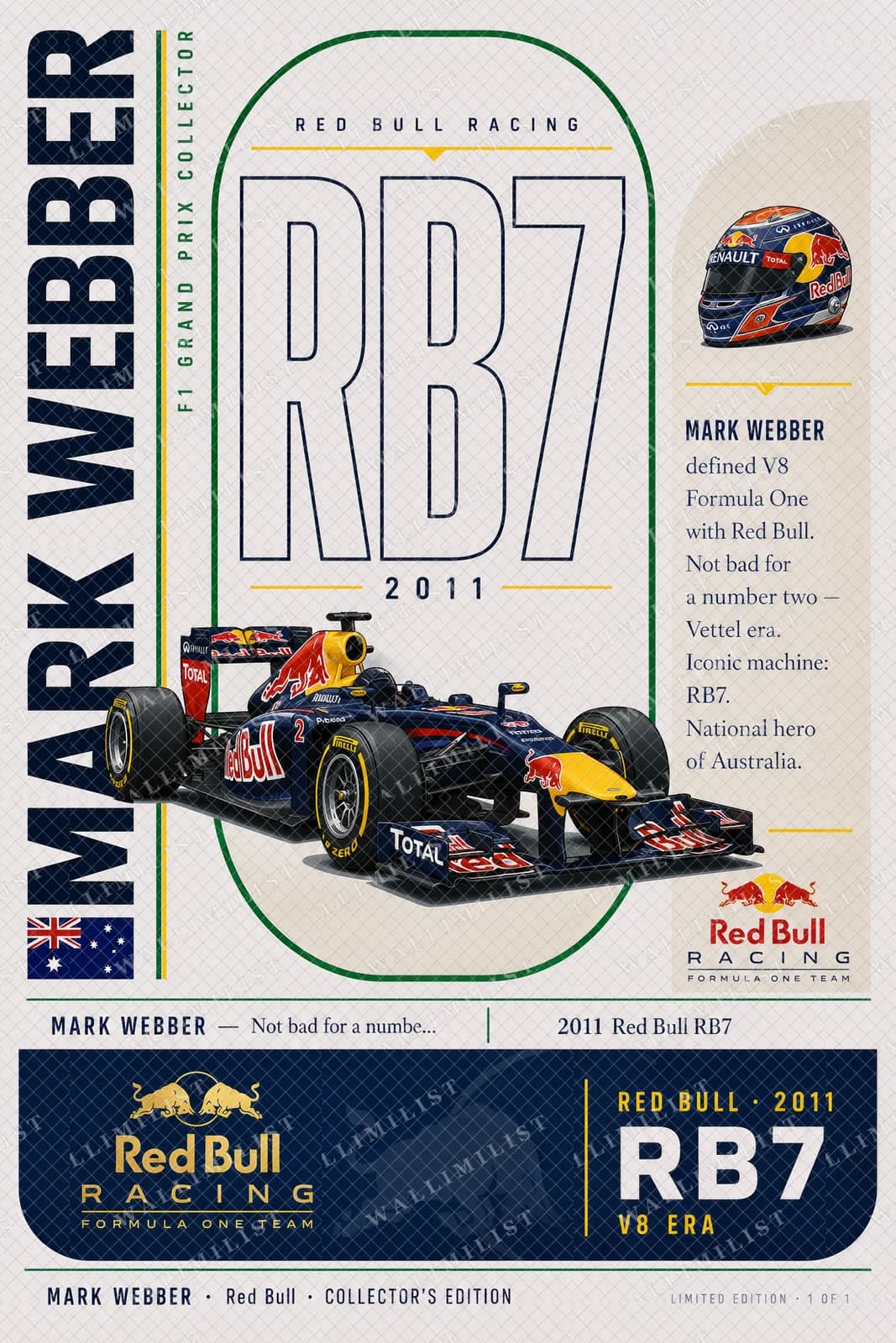 Actual watermarked print of Mark Webber