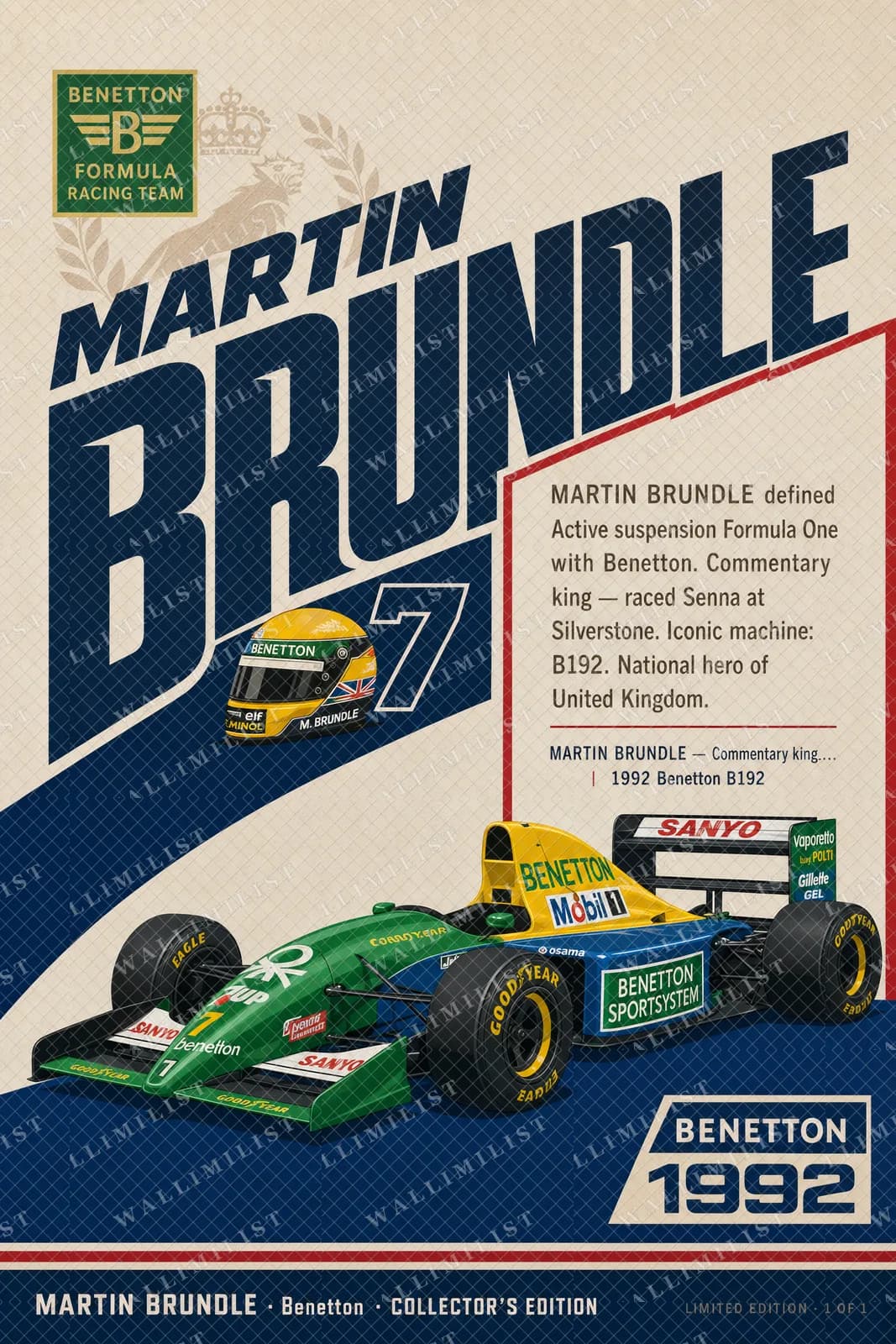 Actual watermarked print of Martin Brundle