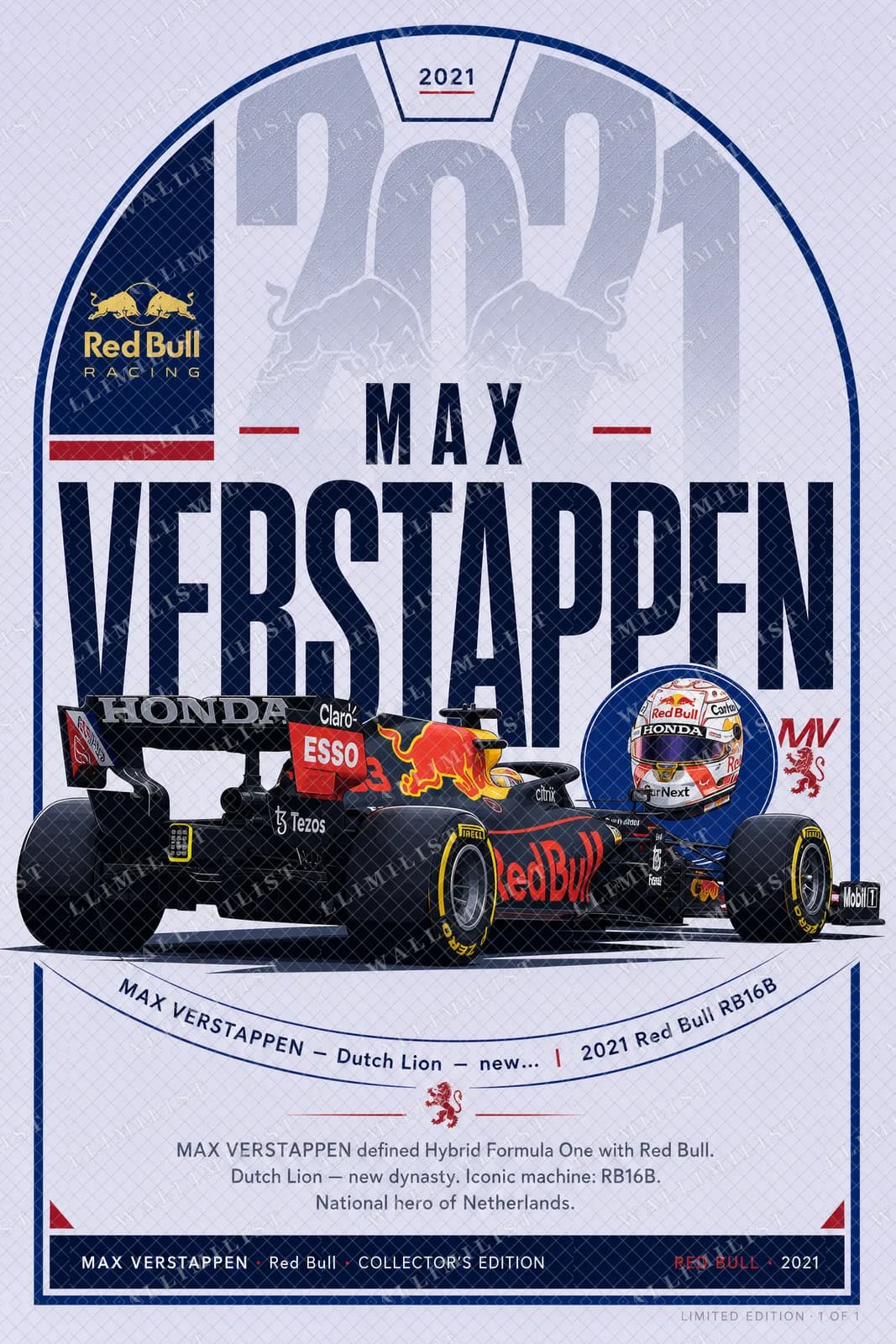 Actual watermarked print of Max Verstappen