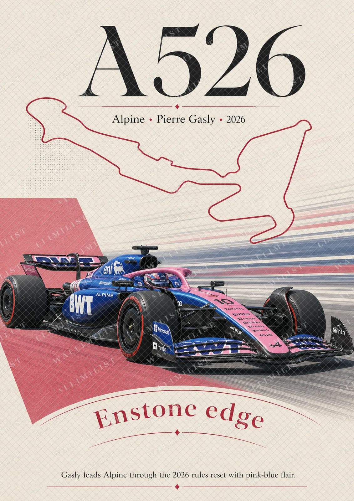 Actual watermarked print of Pierre Gasly — A526