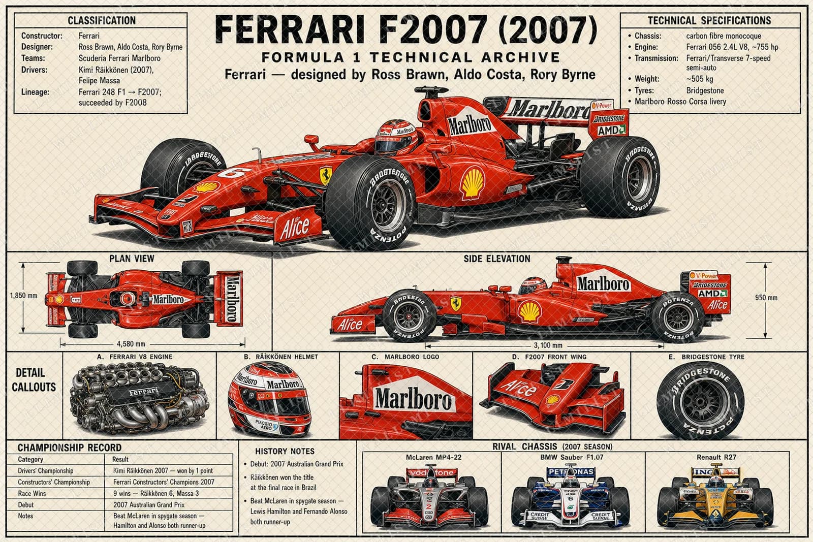 Actual watermarked print of F2007