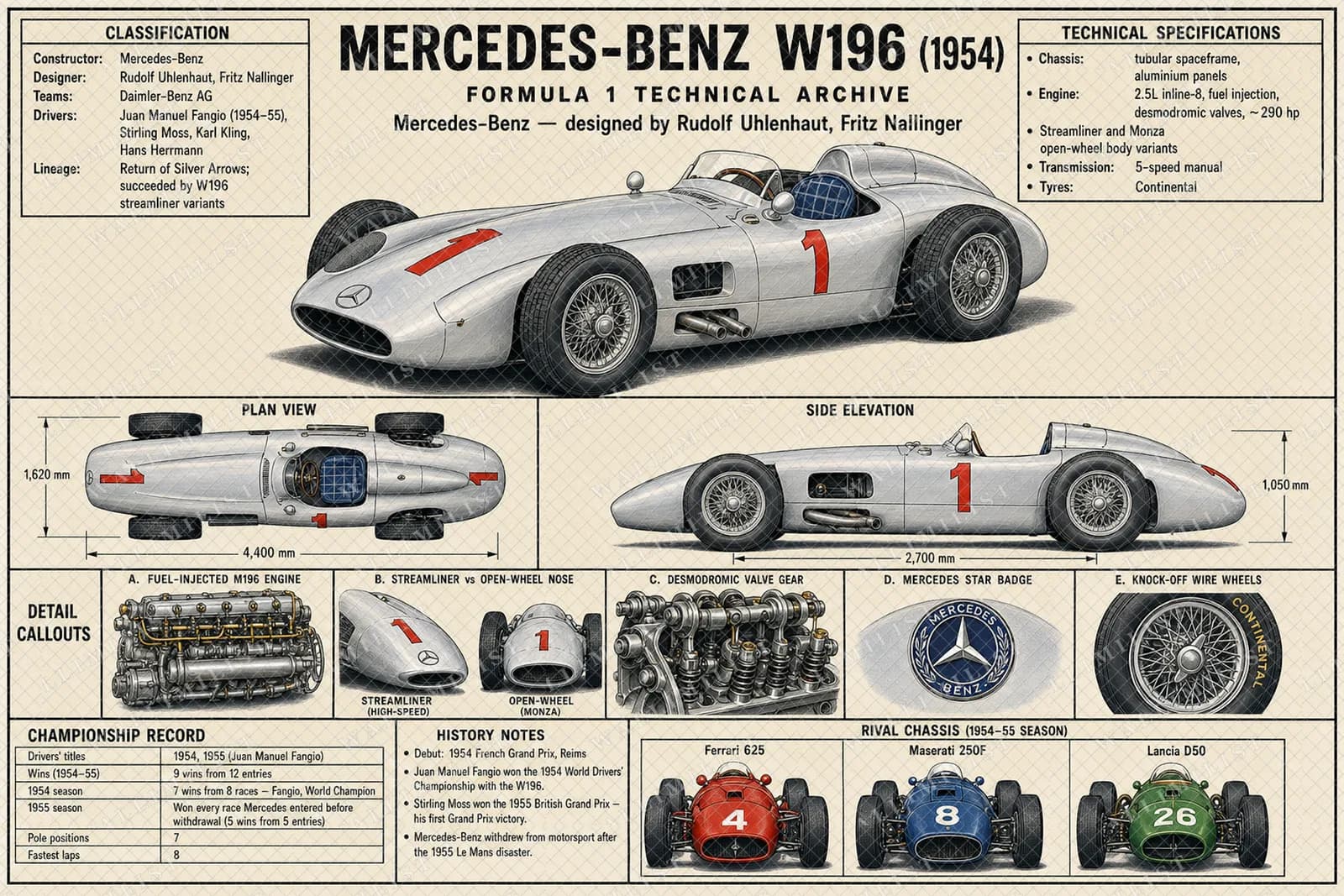 Actual watermarked print of W196