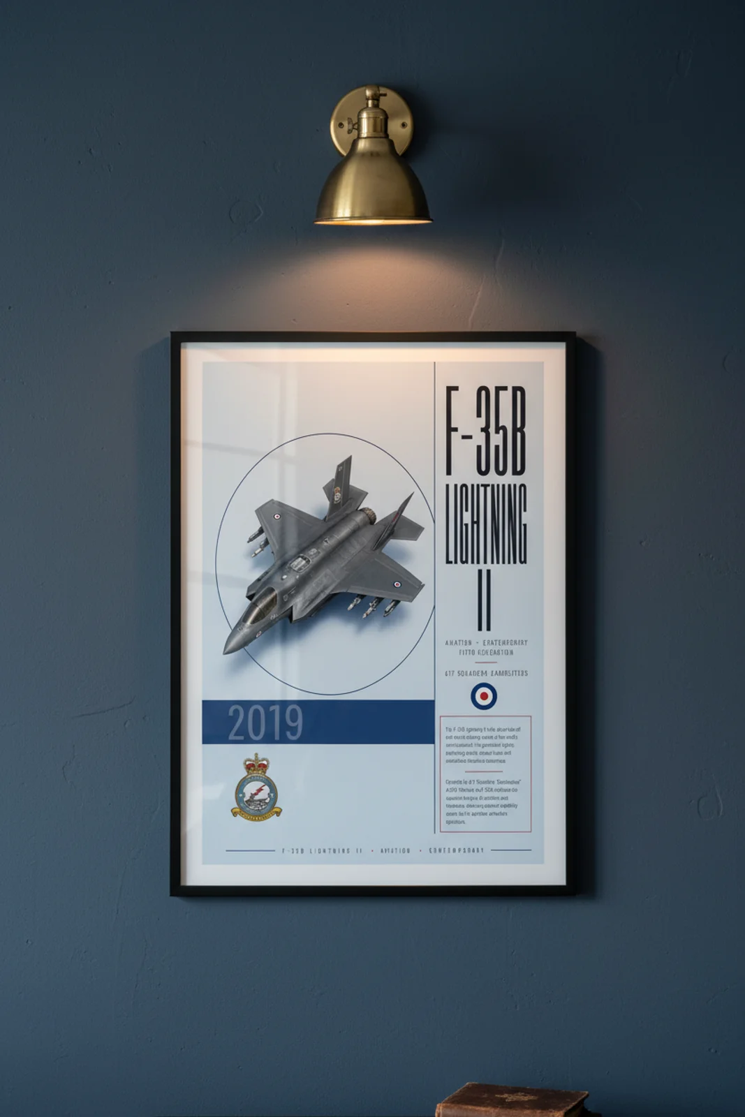 F-35B RAF 617 Sqn — framed museum print, Fighter Planes