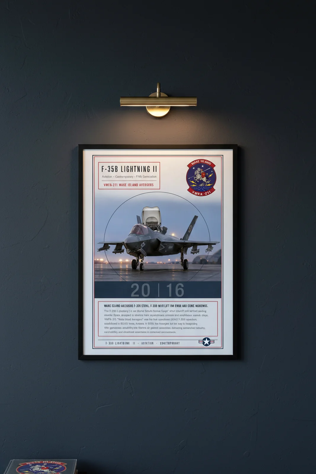 F-35B Lightning II — framed museum print, Fighter Planes