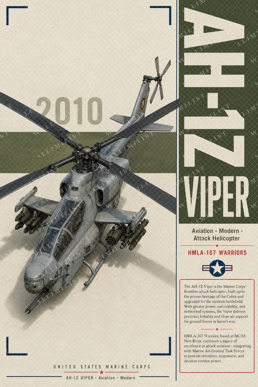 Actual watermarked print of AH-1Z Viper