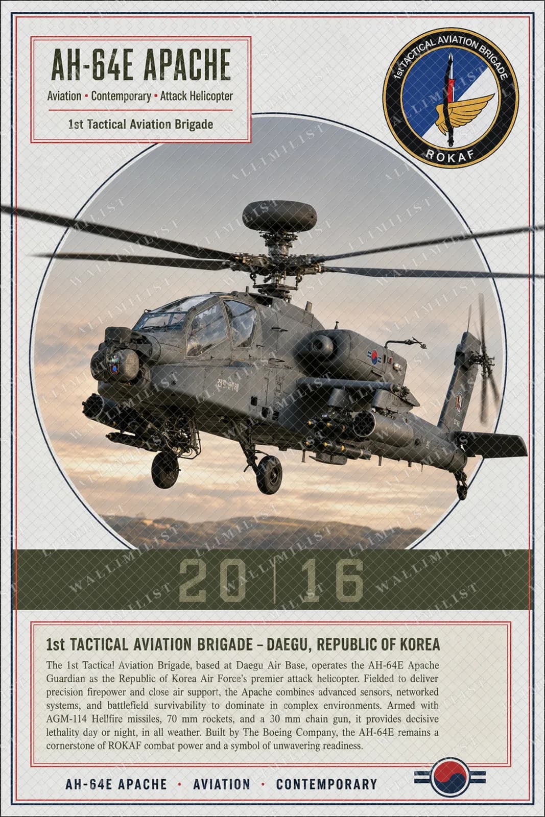 Actual watermarked print of AH-64E Apache