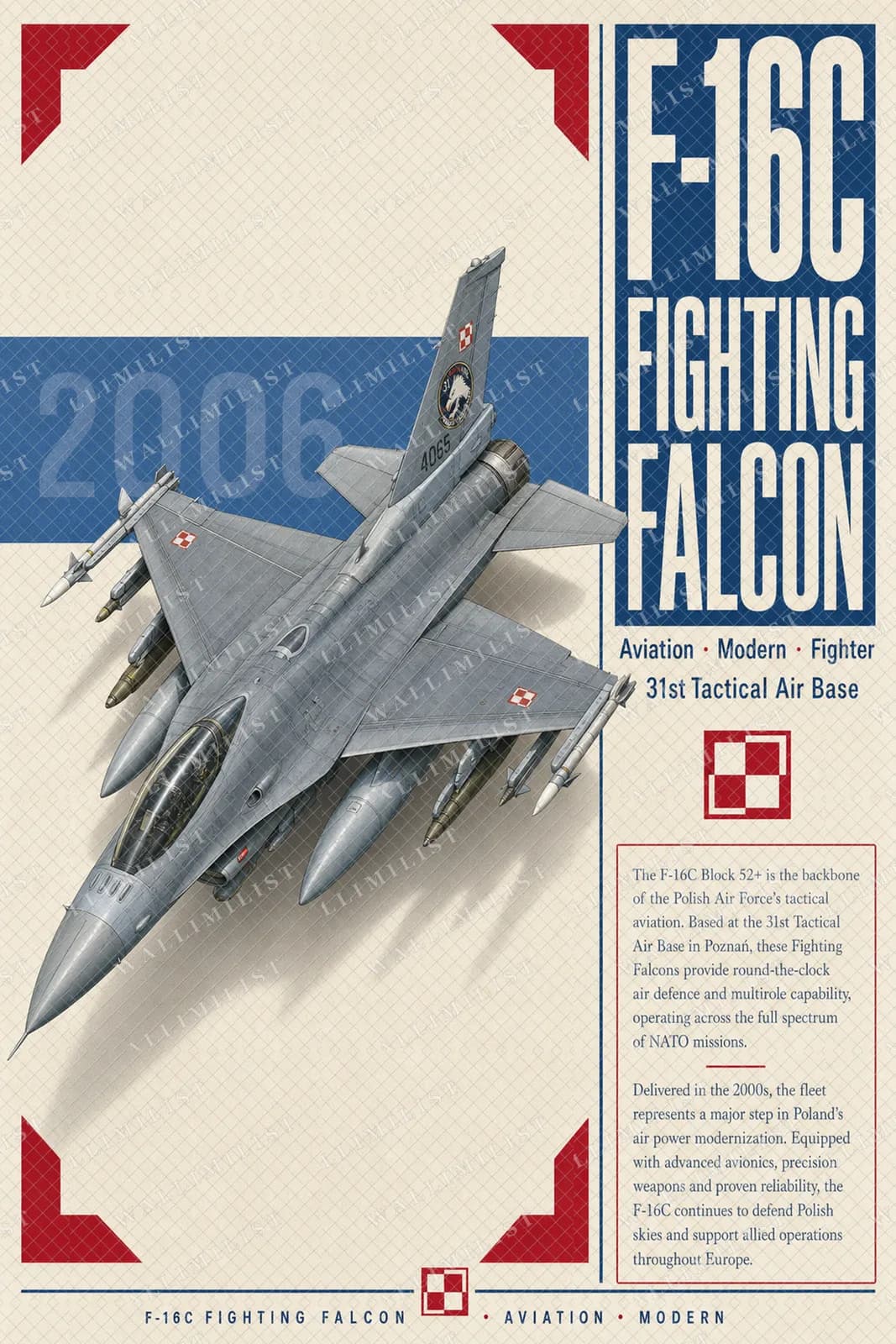 Actual watermarked print of F-16C Fighting Falcon