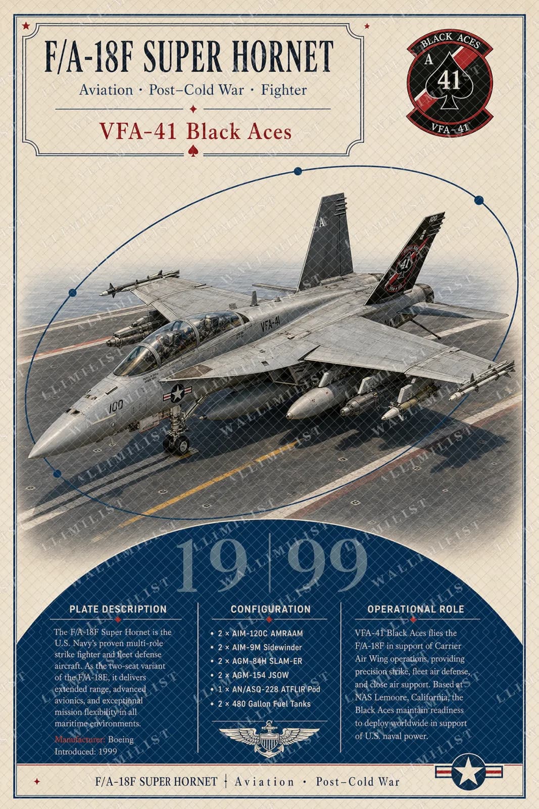 Actual watermarked print of F/A-18F Super Hornet