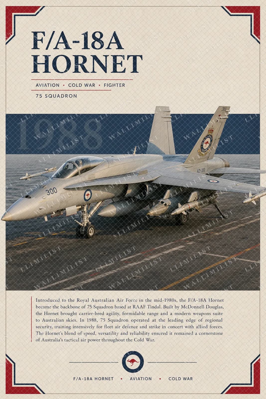Actual watermarked print of F/A-18A Hornet