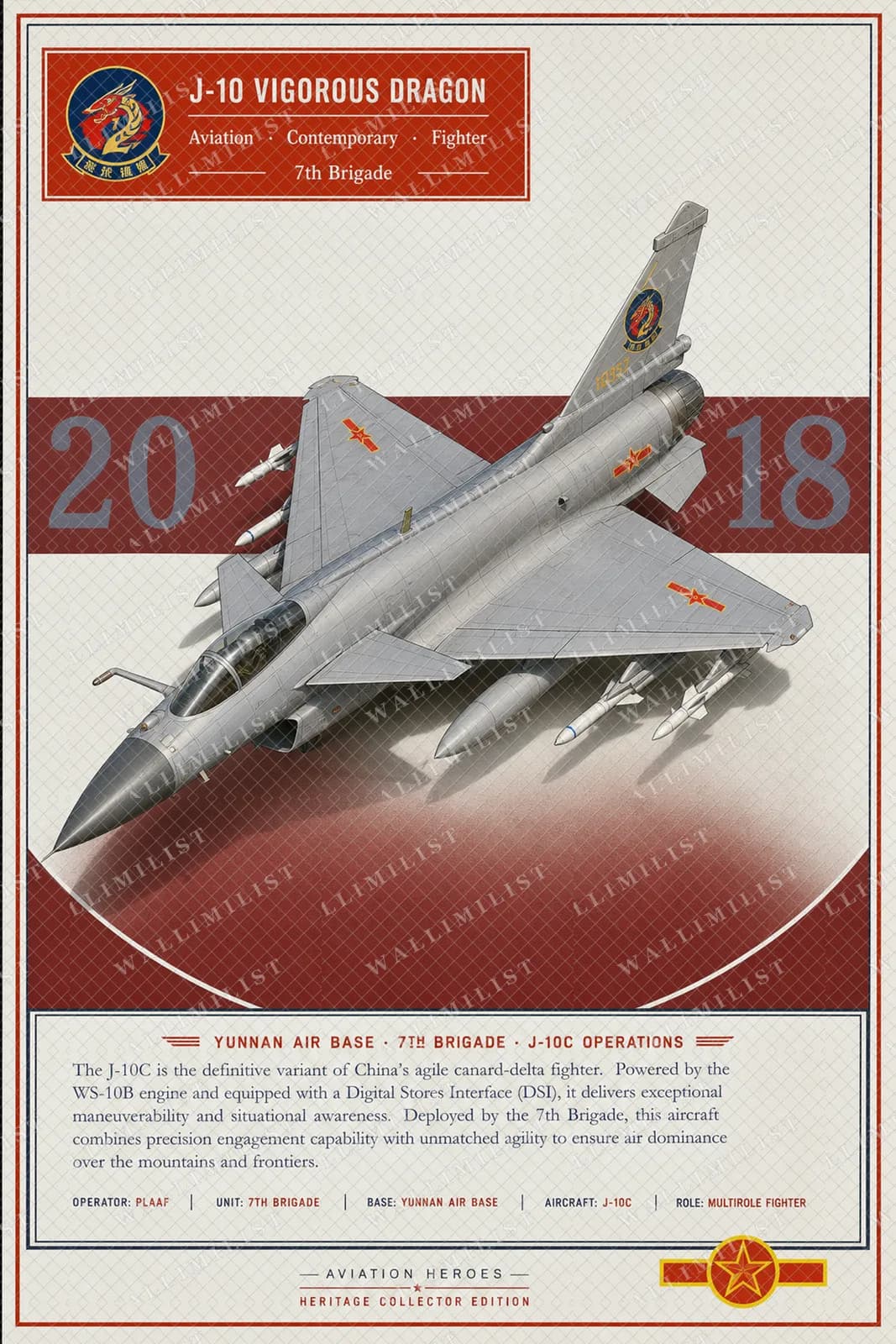 Actual watermarked print of J-10C Vigorous Dragon