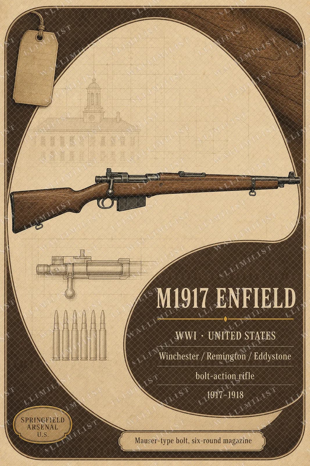 Actual watermarked print of M1917 Enfield — Forgotten Weapons