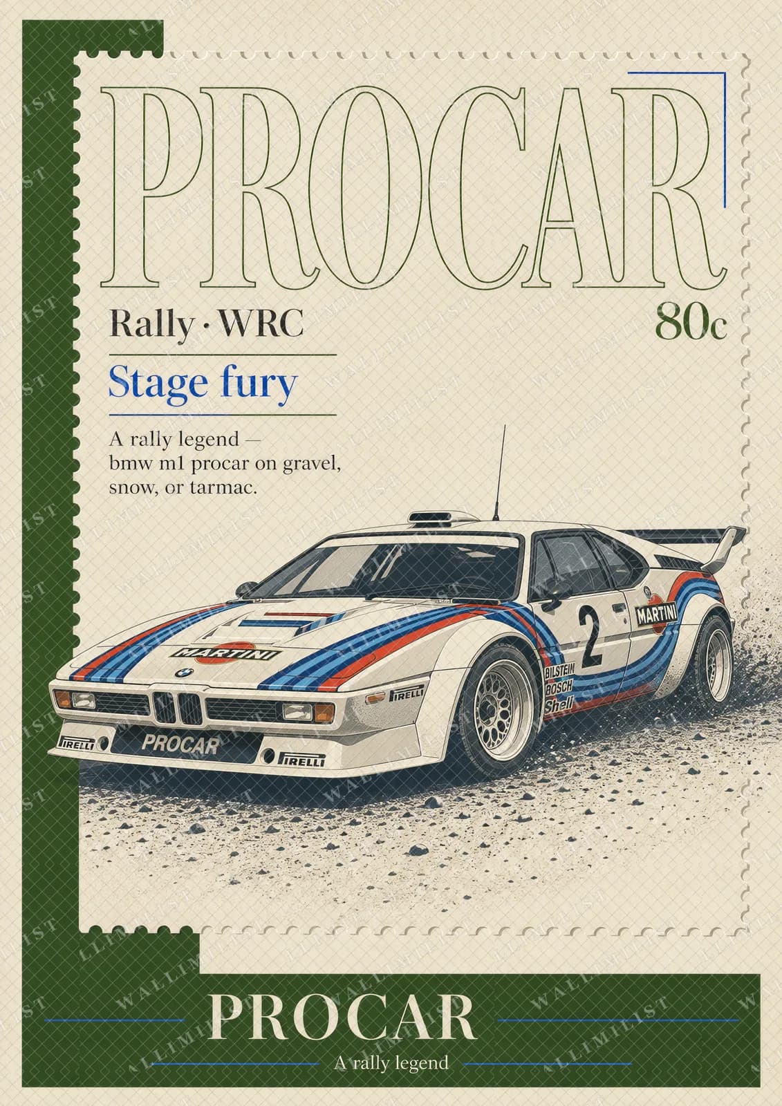 Actual watermarked print of BMW M1 Procar