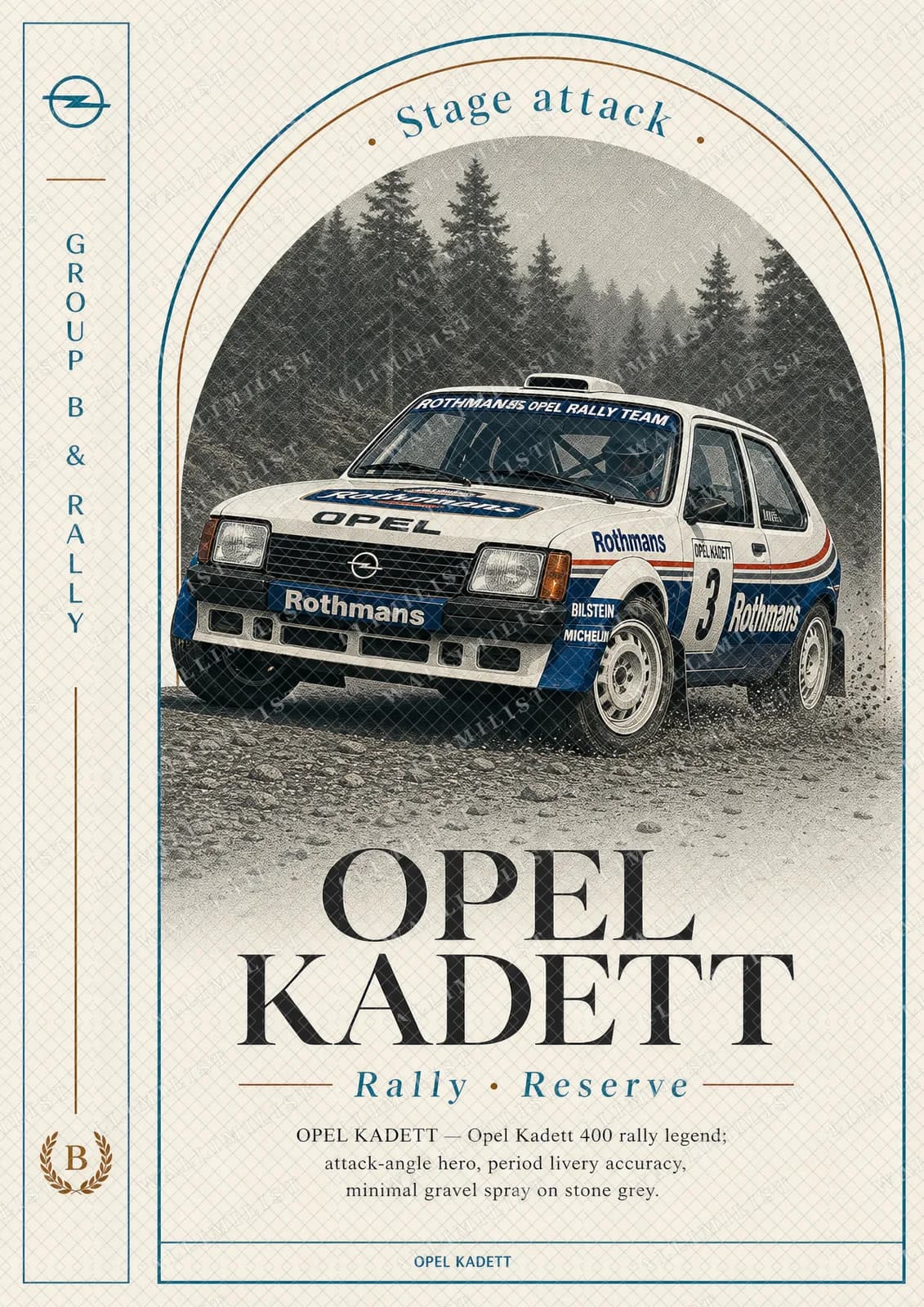 Actual watermarked print of Opel Kadett 400