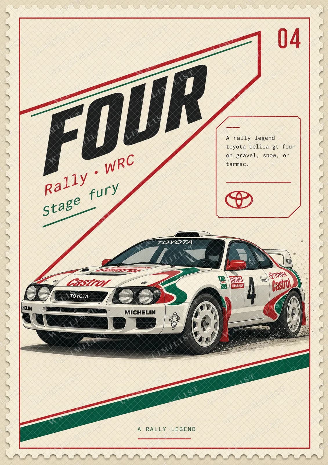 Actual watermarked print of Toyota Celica GT-Four