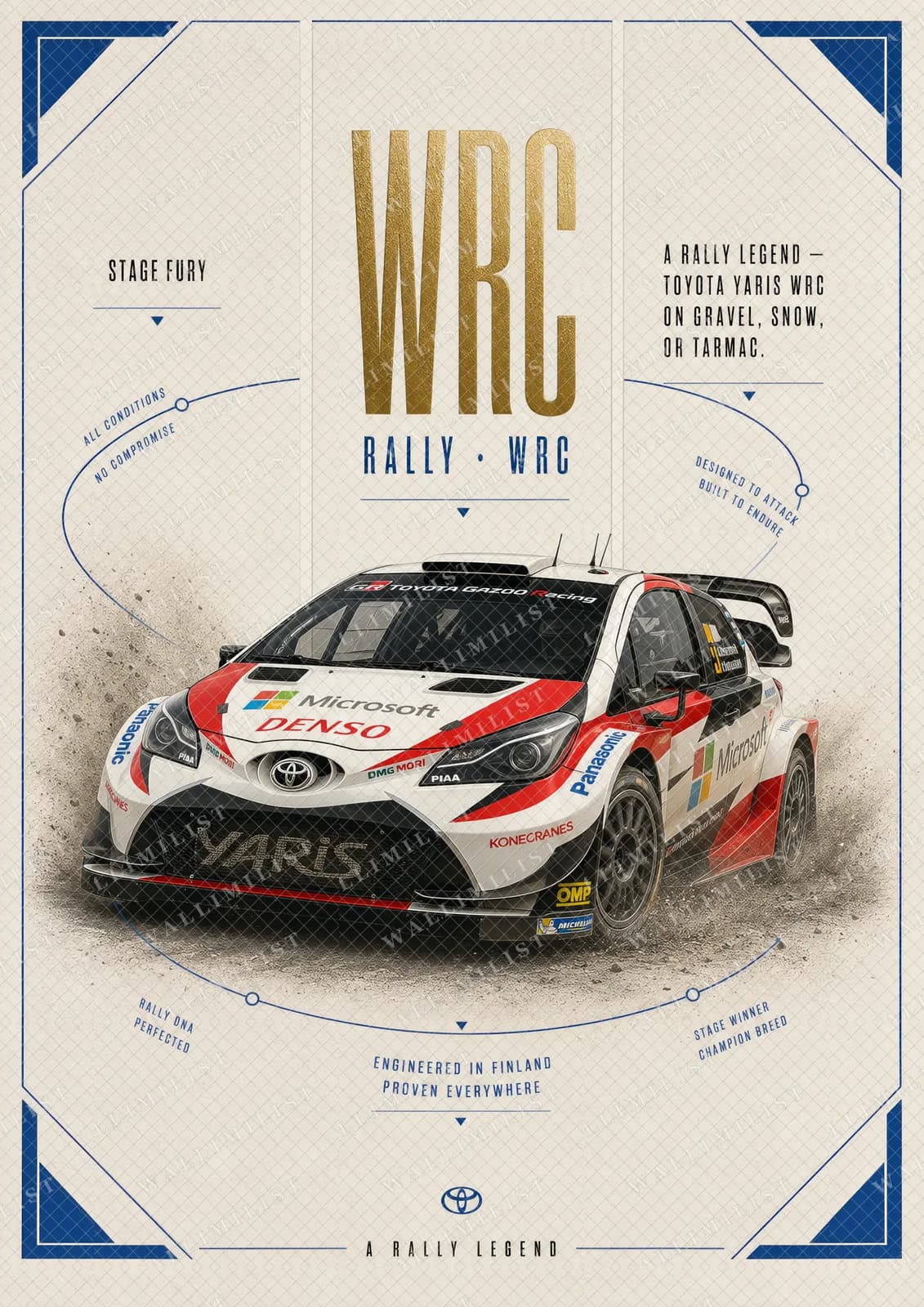 Actual watermarked print of Toyota Yaris WRC