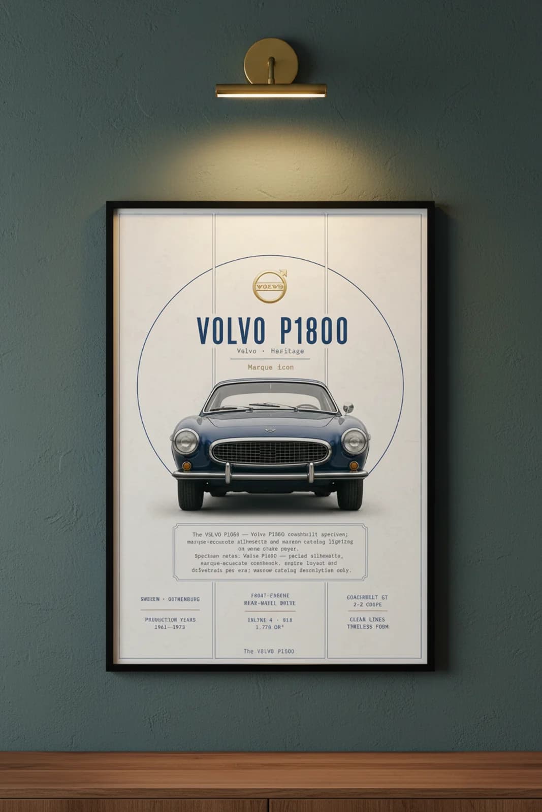P1800 — framed museum print, Heritage Icons