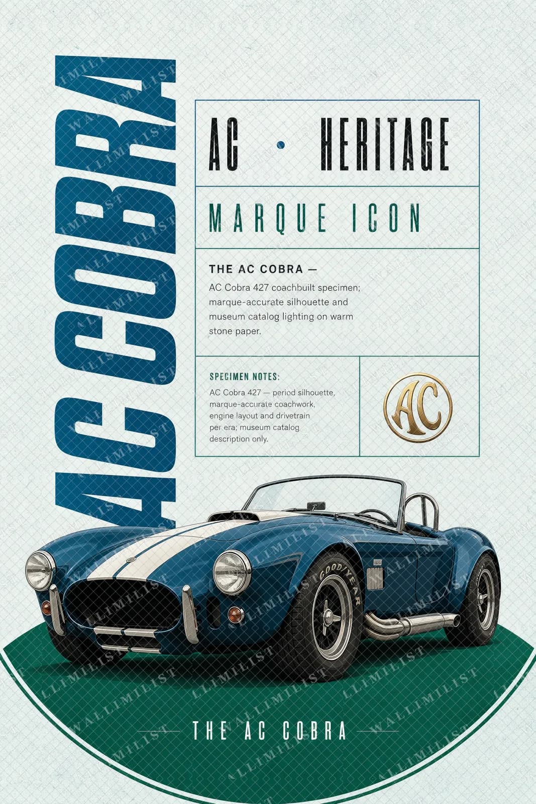 Actual watermarked print of AC Cobra 427