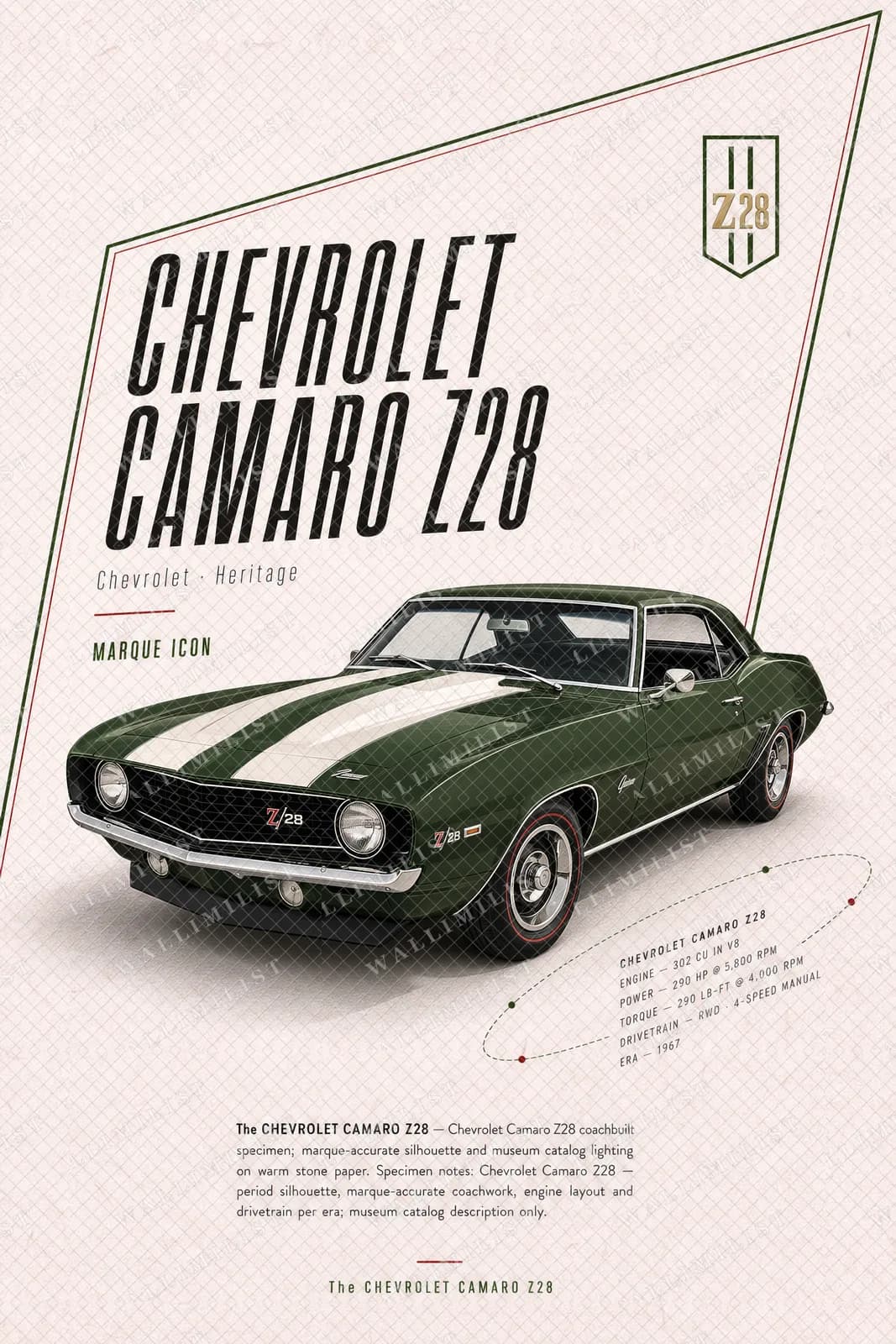 Actual watermarked print of Camaro Z/28