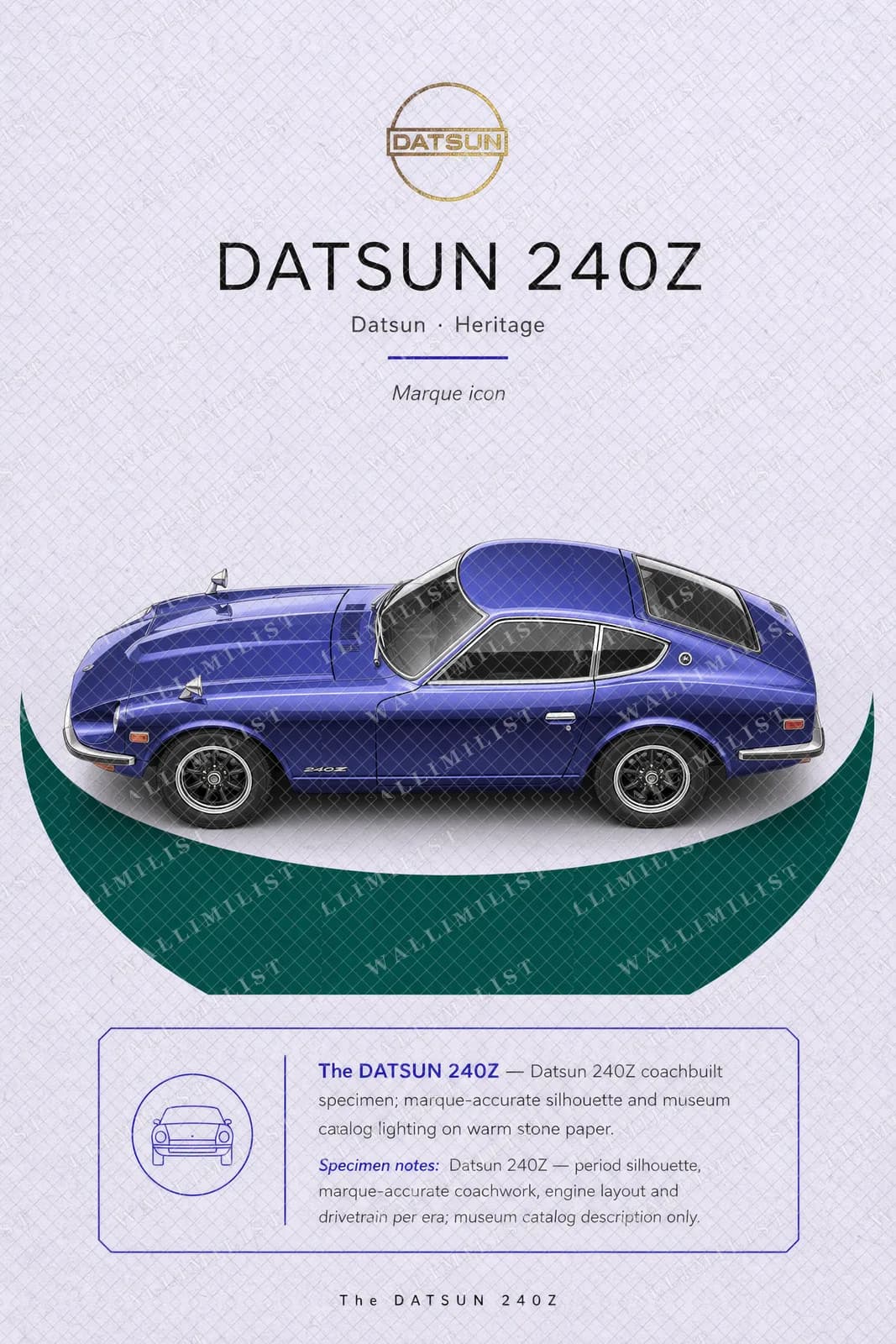 Actual watermarked print of 240Z