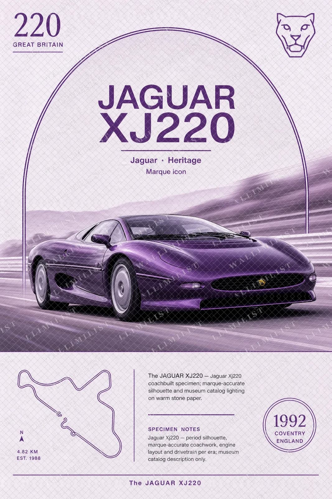Actual watermarked print of XJ220