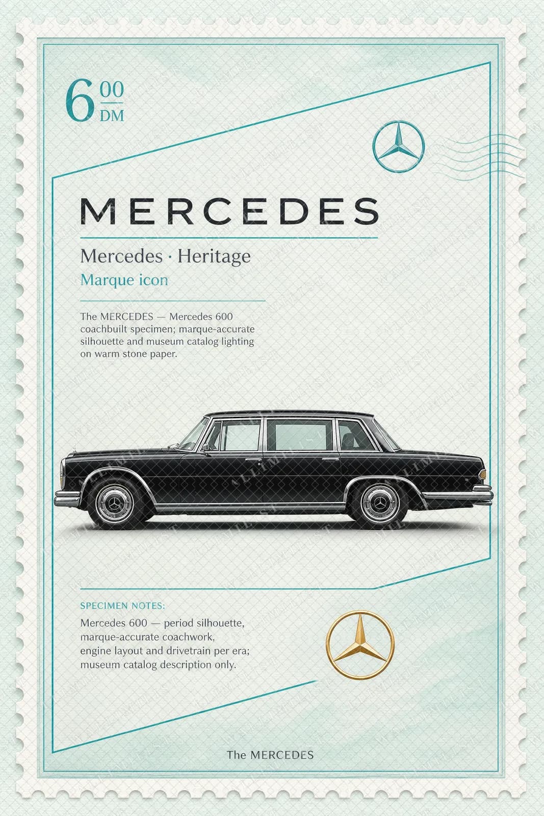 Actual watermarked print of Mercedes-Benz 600