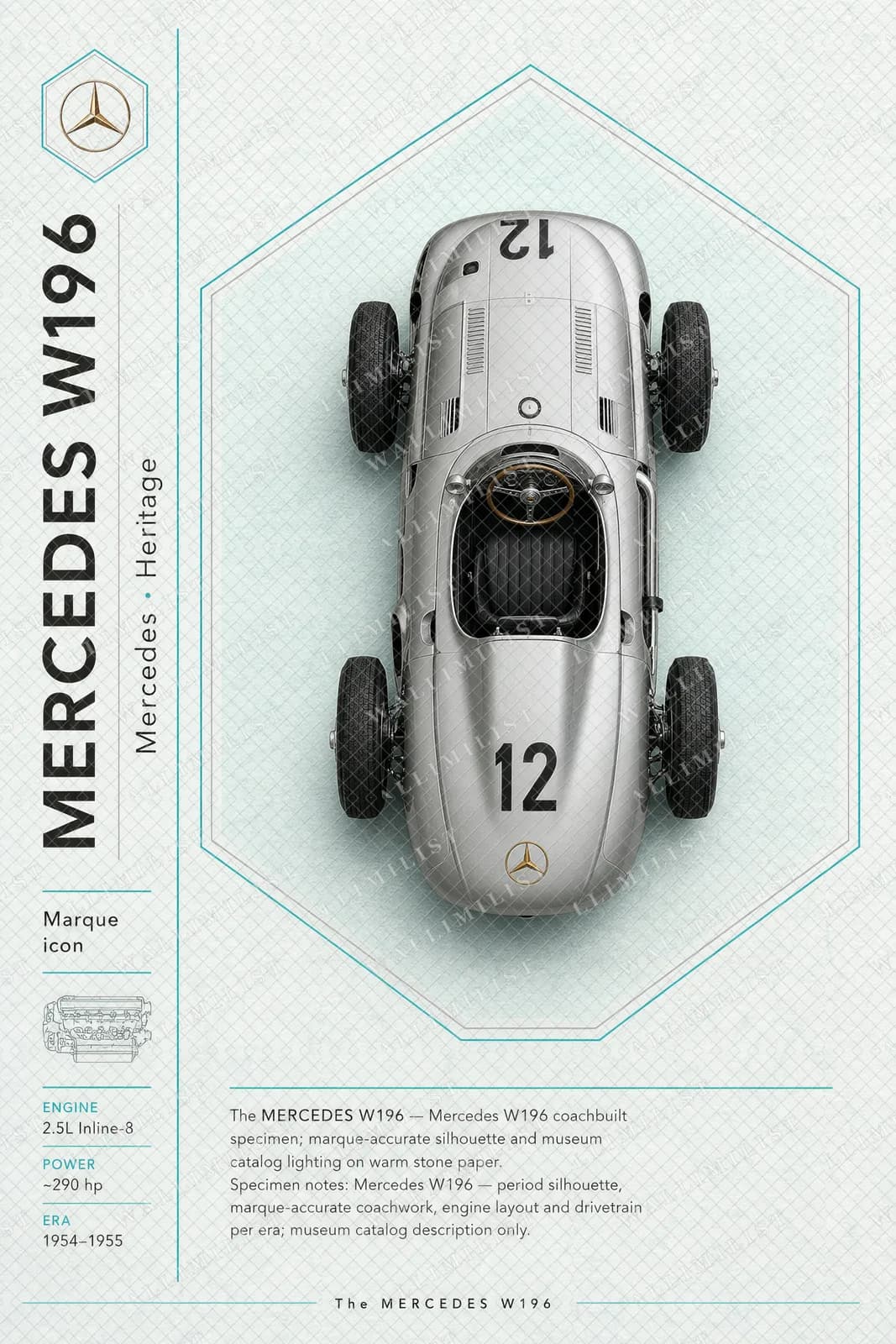 Actual watermarked print of Mercedes-Benz W196