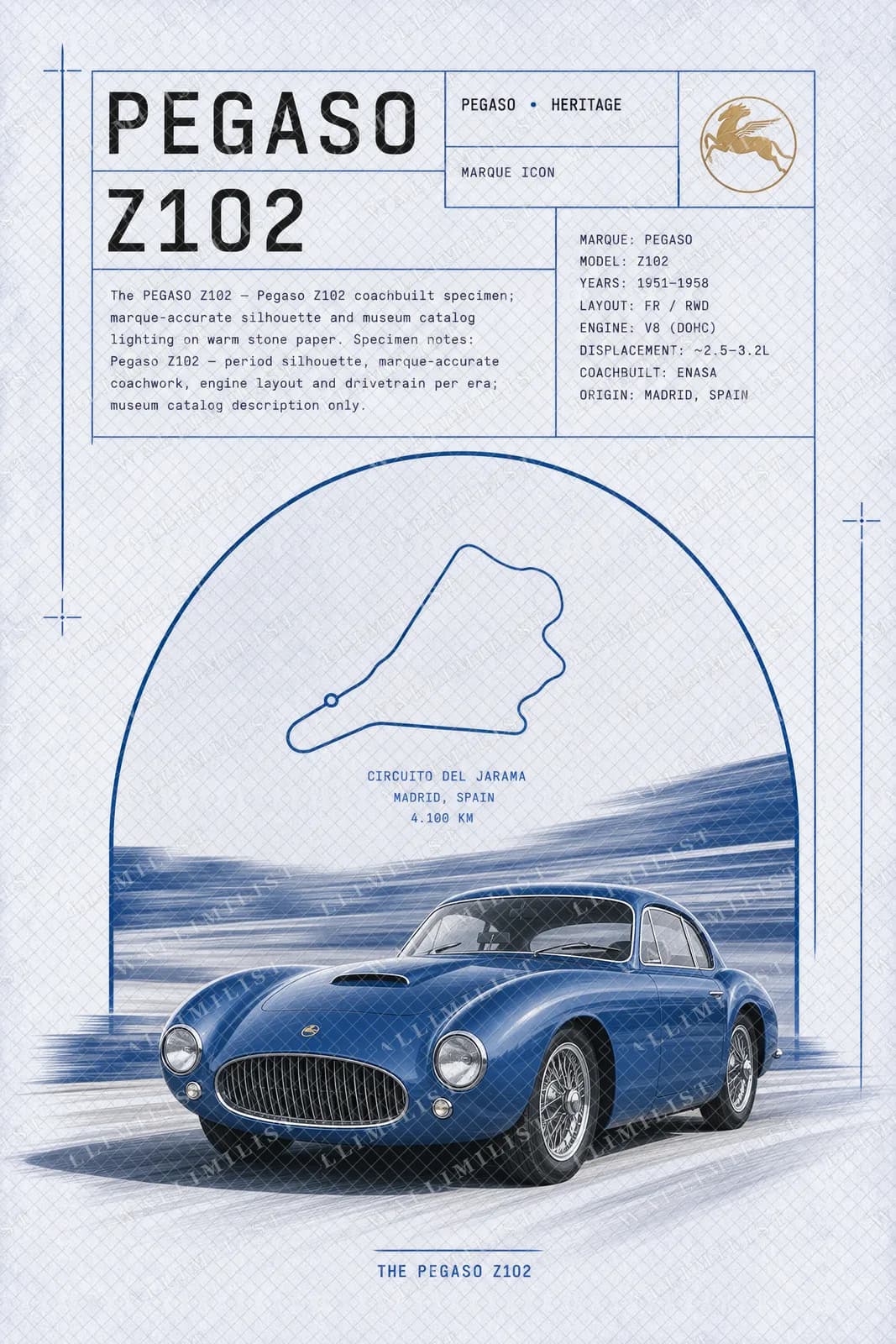 Actual watermarked print of Pegaso Z-102